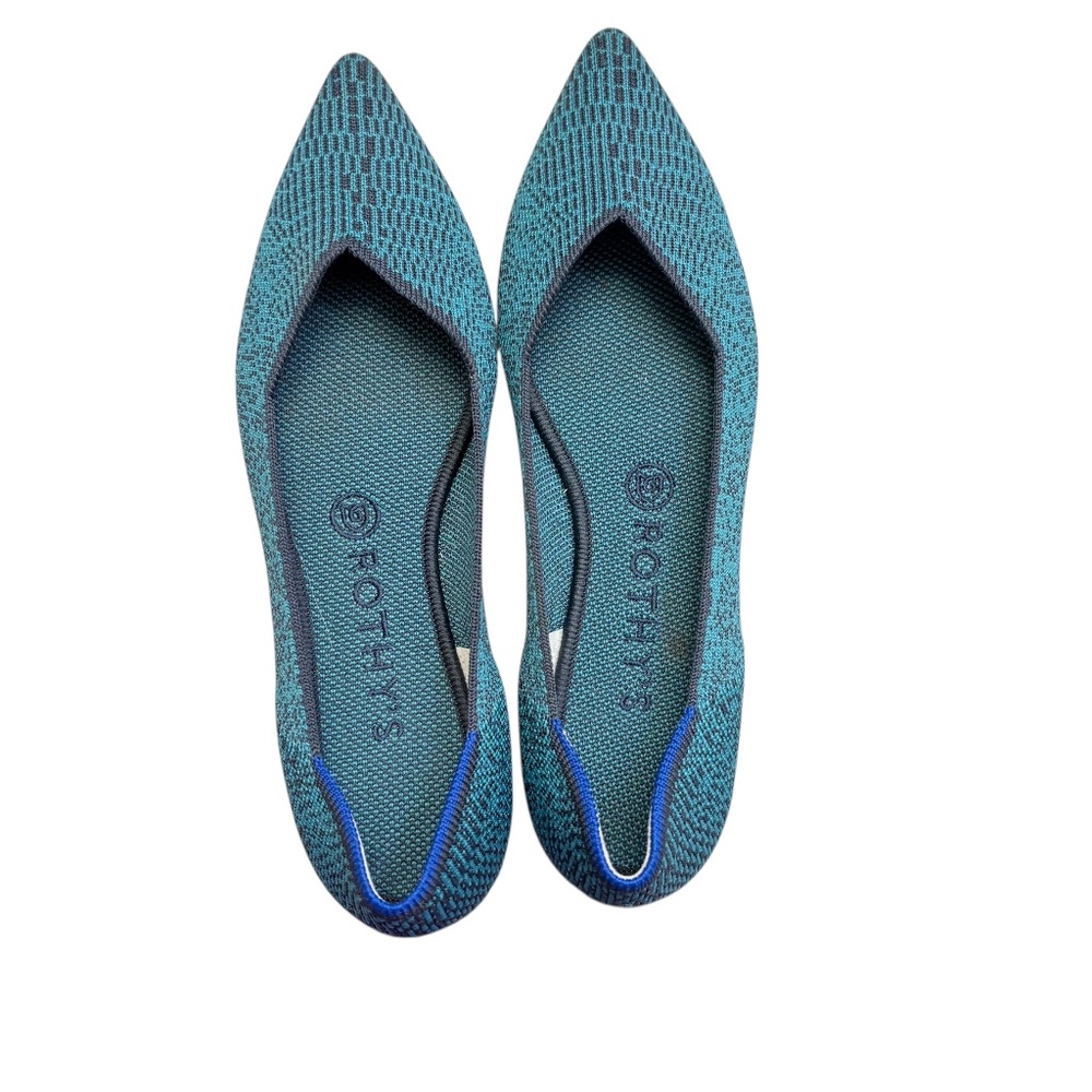 Rothy’s Spruce Python The Point Flags Rare 8.5 - image 1